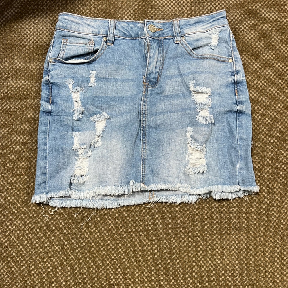 Jean mini skirt
